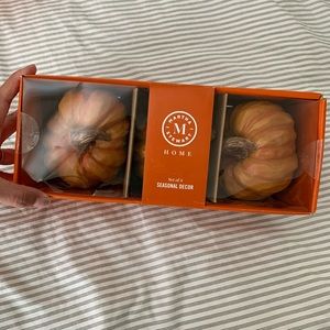 Martha Stewart set of 3 Pumpkins Accent fall decor